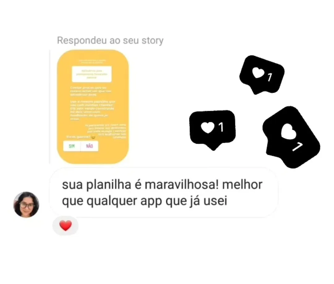 Mensagem de aluna no Instagram