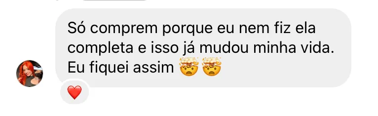 Mensagem de aluna